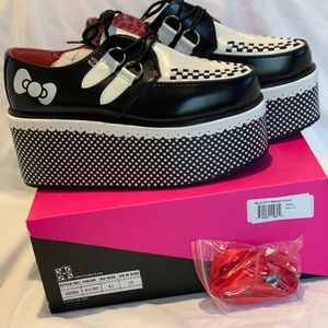 Rare Hello Kitty x TUK Bow Dot Polka Dot Creeper Stack Platforms